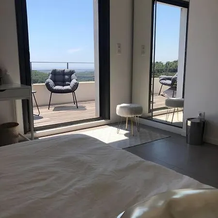 Contemporaine Vue Mer-vignobles,piscine-spa סנרי-סור-מר